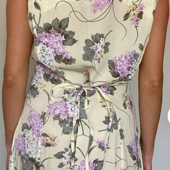 Vintage Premier International Floral Print Tie Back Sleeveless Maxi Dress - Picture 4 of 13